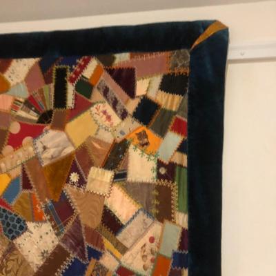 Crazy Quilt Hand Sewn - Dated 1867 66