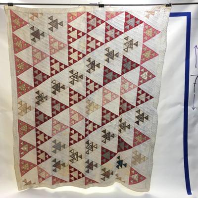 Triangle Peaks Hand Sewn Quilt - 78