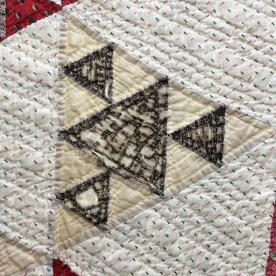 Triangle Peaks Hand Sewn Quilt - 78