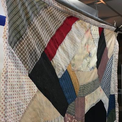 Small Hand Sewn Crazy Quilt Baby Blanket Throw 68