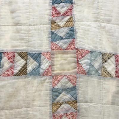 Wild Goose Chase Variation Hand Sewn Quilt 81