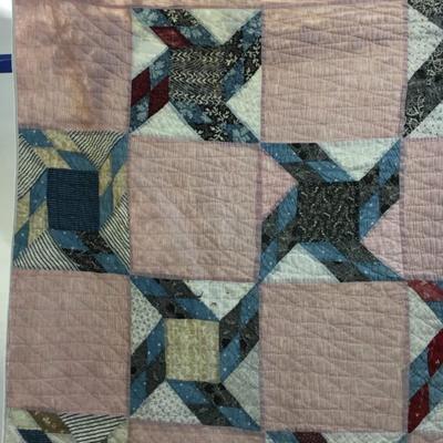Pinwheels Variation Quilt - Hand Sewn 82