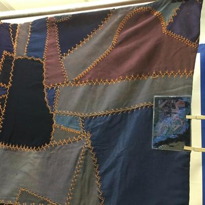 Small Crazy Quilt Variation Hand Made - 76