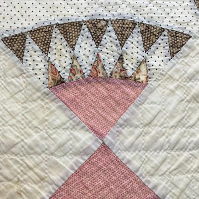 Hand Made Bear Claw Variation Quilt - 90