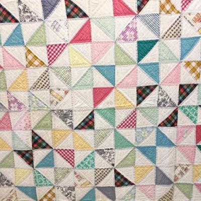 Confetti Quilt Variation Half Squares 72x50
