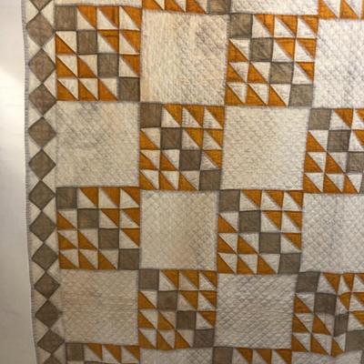 Flock of Geese Variation Quilt 86x67