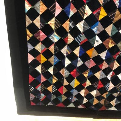 Checkered Variation Hand Sewn Quilt 76x48
