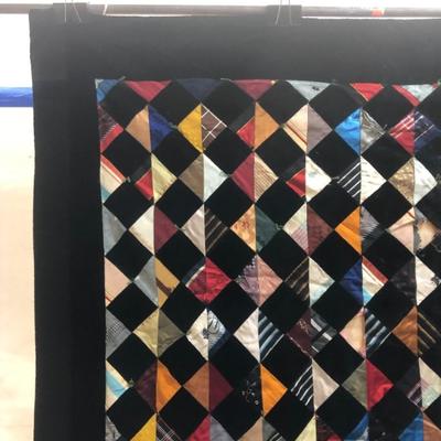 Checkered Variation Hand Sewn Quilt 76x48