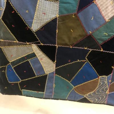 Crazy Quilt Variation embroidered Squares 72x57