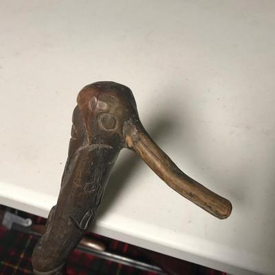 FOLK ART WALKING STICK
