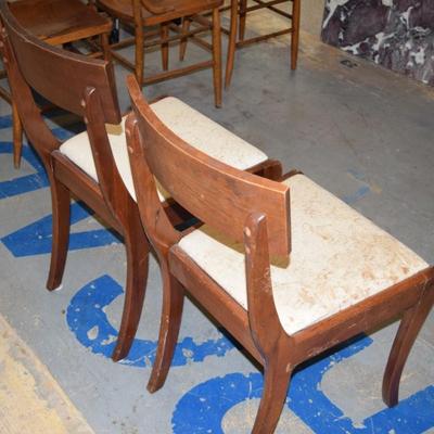 2 Wooden Dining Room Chairs