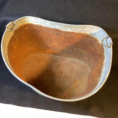 1678 Tin Bucket & Patio Decor Stained Mirror