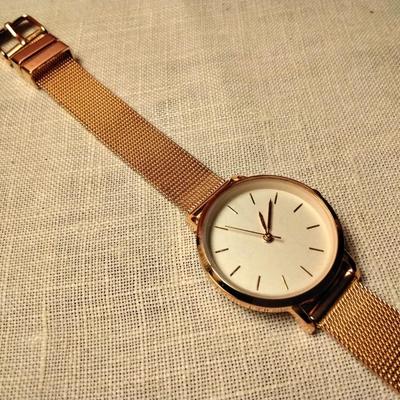 New Rose Gold Mesh Watch
