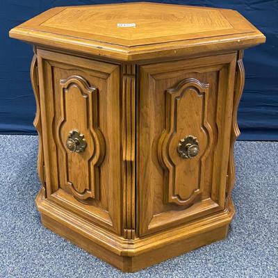 Hexagon Mid Century End Table