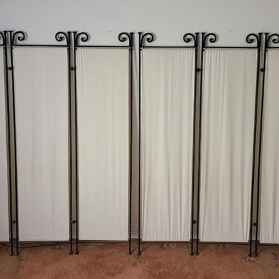 2 Wrought Iron 3 Panel Room Divider