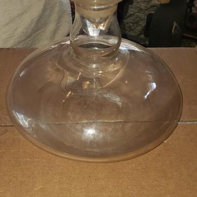 Vintage oval Decanter with stopper