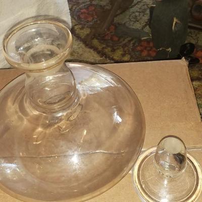 Vintage oval Decanter with stopper