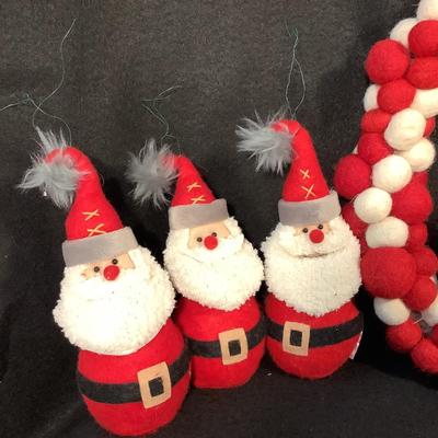 Lot 1504 Lot of Red & White Santas / Angels / One Wreath