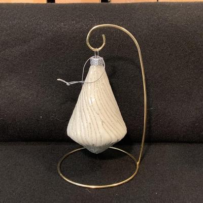 Lot 1506  Lot of Seven NEW IN BOX White/Silver Christmas Ornament