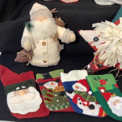 Lot 1511  Stockings & Santa Christmas Decorations