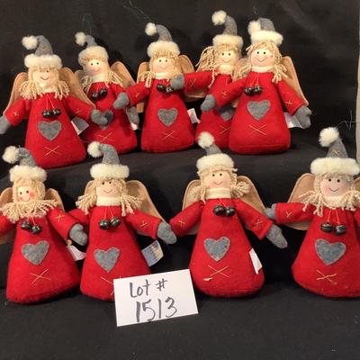 Lot 1513. Lot of  Felt Angels with Bean Bag Base