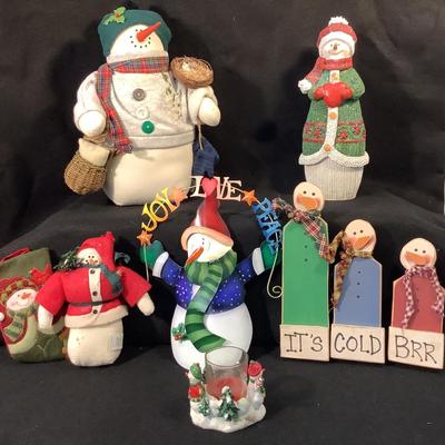 Lot 1514. Lot of Snowman Decorations