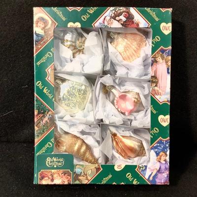 Lot 1515. Six NEW IN BOX Sandcastle Ornaments & NEW IN BOX Sea Shell Ornaments