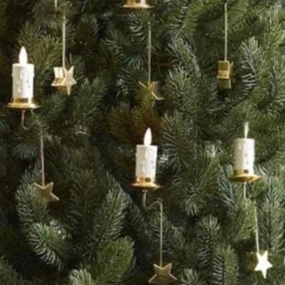 Lot 1518 NEW IN BOX Balsam Hill Christmas Candles, Candle Holder and Scents Offered in an elegant brushed Bronze finish,