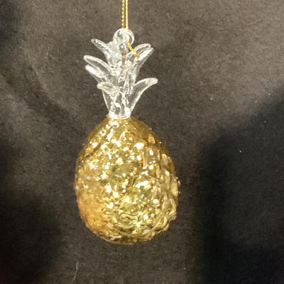 Lot. 1567 Lot of Eleven NEW IN BOX Vintage Gold Mercury Glass Pineapple Ornament