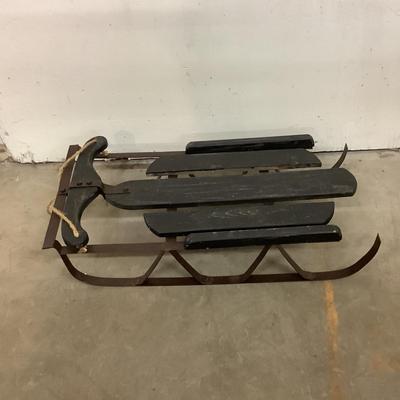 Lot 1571. Wooden Decorative Old Fashioned Snow Sled