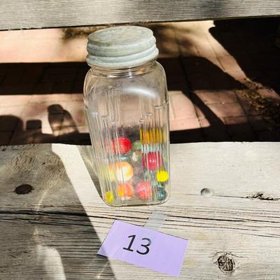 Jar with vintage marbles Shooters & regular