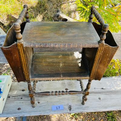 Antique Magazine Rack/ Table Oriental Style