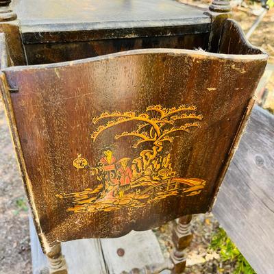 Antique Magazine Rack/ Table Oriental Style