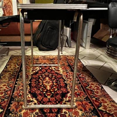 Art Deco Machine Age International Style Chrome & Black Console Table Rohde Attr