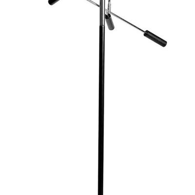 ICONIC ROBERT SONNEMAN CHROME EYEBALL FLOOR LAMP W/ 3 ADJUSTABLE ARMS