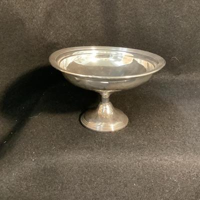 Lot 1591 Sterling Silver Weighted Pedestal Candy Dish