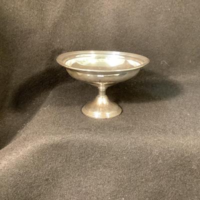 Lot 1591 Sterling Silver Weighted Pedestal Candy Dish