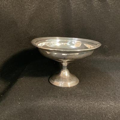 Lot 1591 Sterling Silver Weighted Pedestal Candy Dish