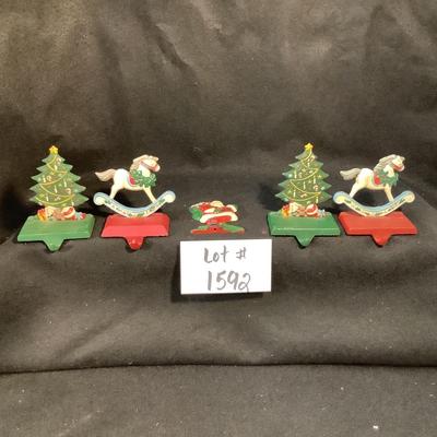 Lot 1592. Vintage Cast Iron Stocking Hooks