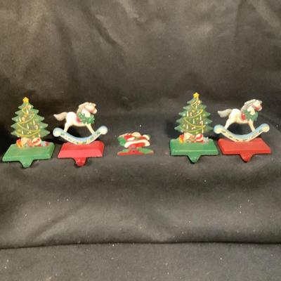Lot 1592. Vintage Cast Iron Stocking Hooks