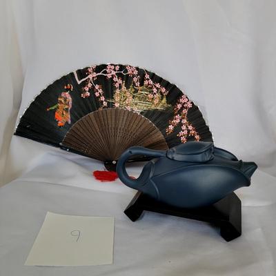 Fan and teapot