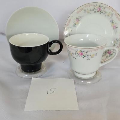 Teacups and saucer