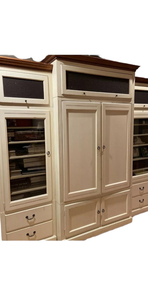 Ethan allen entertainment center used deals