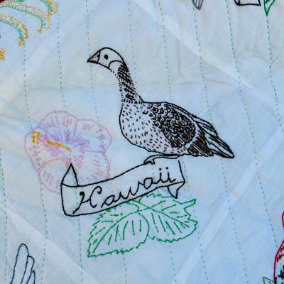 Full Sized Vintage State Birds Quilt