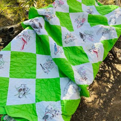 Full Sized Vintage State Birds Quilt