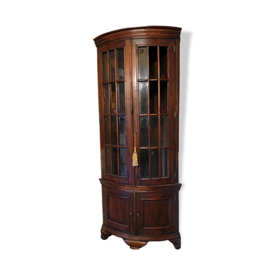 Antique Corner China Wood Cabinet Size Height 80 in, Width 30 In, Depth 24 In