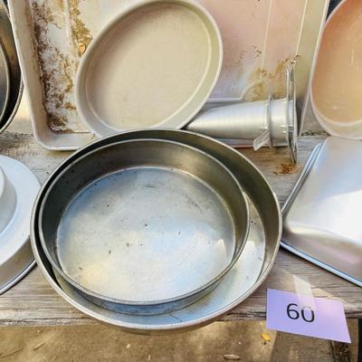 Lot of Round Bell & book cake pans