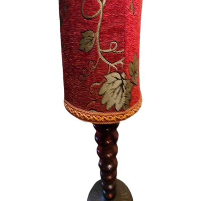Burgundy Velvet Lampshade and Glass Lamp For Home Decoration Art dÃ©cor, Lighting
