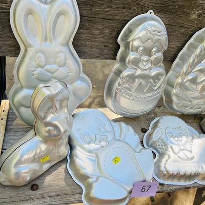 Lot of Wilton Easter Cake Pans