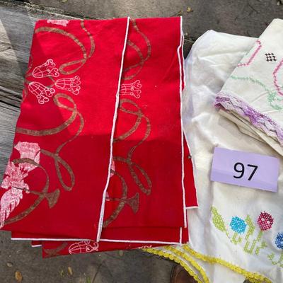 Vintage embroidered pillow cases